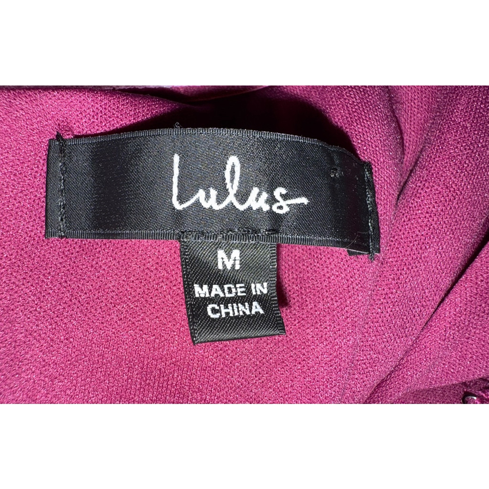 Lulus Glamour Goals Magenta One-Shoulder Trumpet Hem Mini Dress Size M - Picture 3 of 11